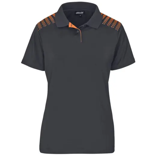 Ladies Aerogrid Golf Shirt Orange Front